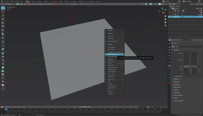 Mesh Split A Plane Into Two Triangular Faces Blender Stack Exchange - Premium Landscape Pattern Gallery - 4K