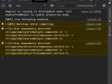 Typescript Circular Dependency Detected Warning Angular Stack