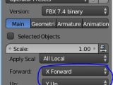 Export Set The Correct Orientation When Exporting From Blender To