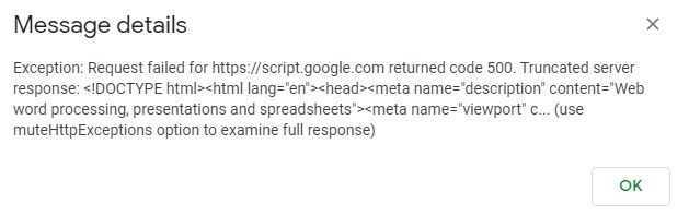 Google Script Failed Request And Returned Code 500 Stack Overflow - City Backgrounds - Gorgeous Mobile Collection