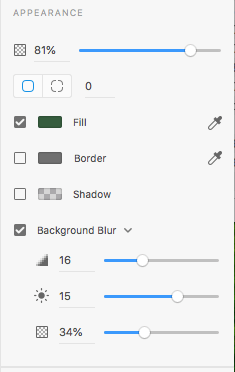 xd adobe css background blur rectangle blurred equivalent feature setings stack