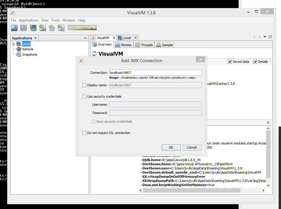Cannot Connect To Localhost Using Service Jmx Rmi