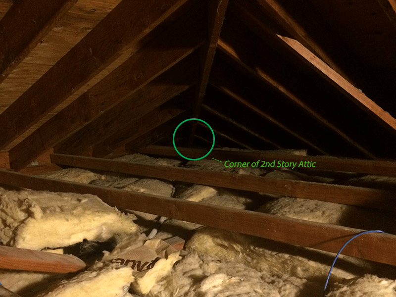 Install your speakers on any location to the ceiling. wiring - Fishing Wire From Corner of Attic? - Home