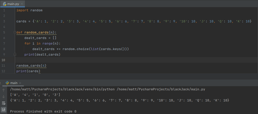 output:  When random.choice adds a '1' from the keys, it will follow it up with a '0'