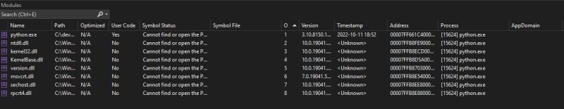 No Symbols Loaded For C In Mixed Debugging From Python Stack Overflow - Perfect Landscape Image - 4K