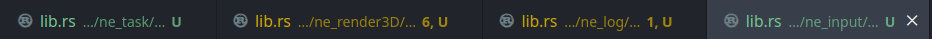 many lib.rs files open at the same time in ide