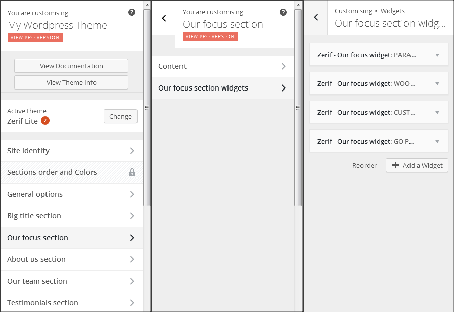For all themes — free or paid — you'll use the wordpress customizer to start. Wordpress Theme Customizer Add Area For Users To Move Around And Organize Widgets Stack Overflow