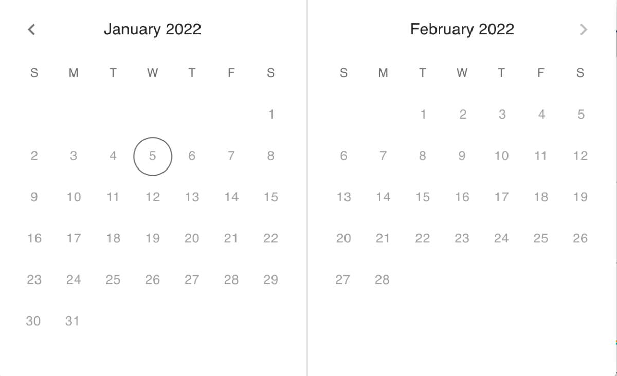 Date range picker
