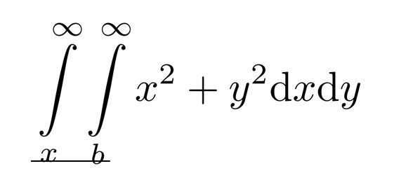 Math Mode How To Align Limits Of Double Integrals Tex Latex Stack Exchange - Download Creative Light Image | High Resolution