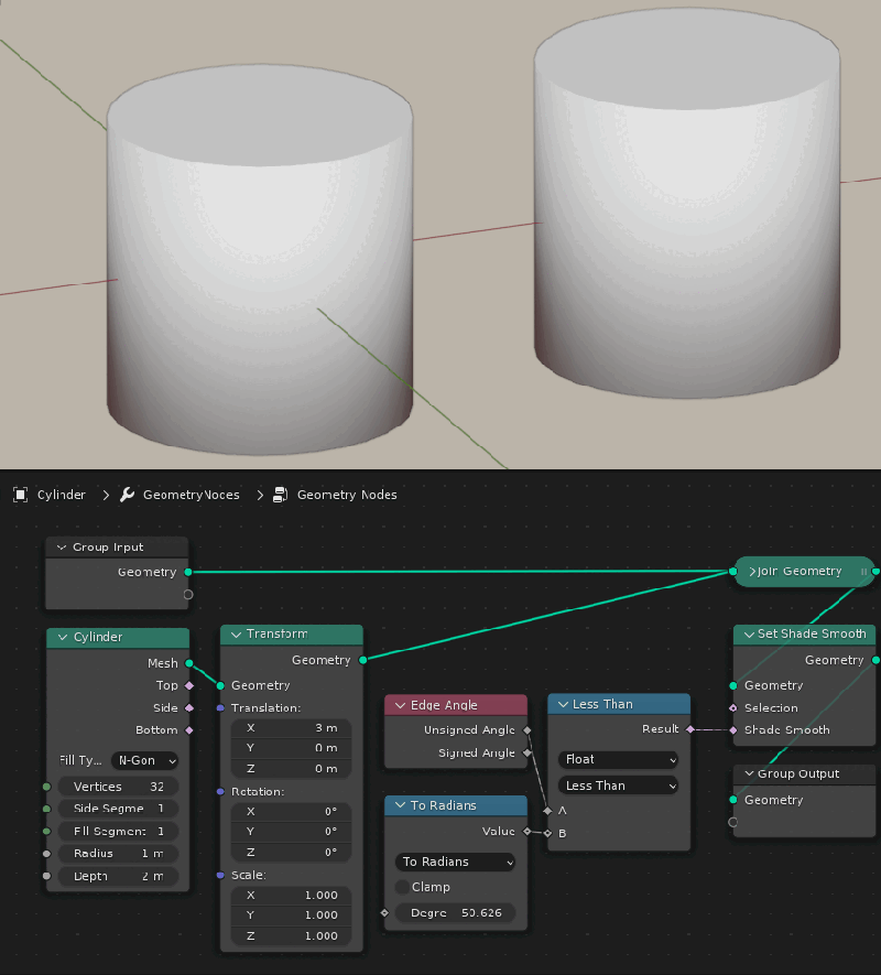 Geometry Nodes Cylinder Without End Caps Setting Auto Smooth Angle - Premium Nature Pattern Gallery - 8K