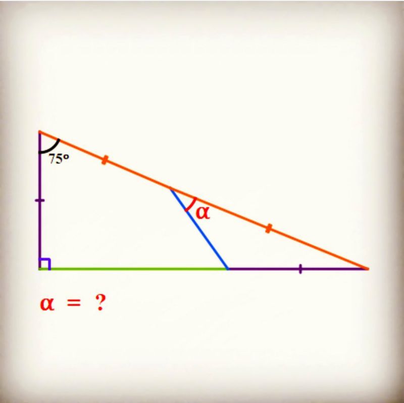 Geometry Find The Angle Alpha Mathematics Stack Exchange - Perfect City Photo - 4K