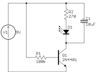Led Simple Transistor Capacitor Circuit Question Electrical - Full HD Vintage Images for Desktop