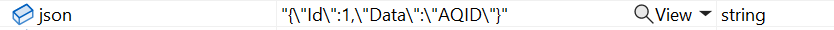 Json string output