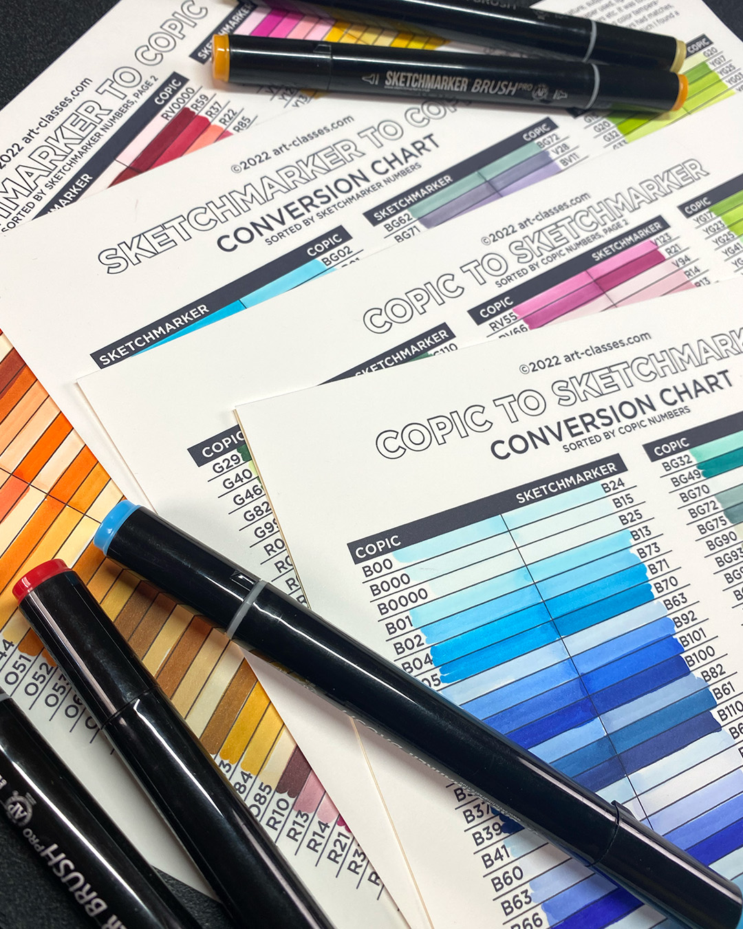 Sketchmarker Hex Chart Art Classes - 8K Colorful Illustrations for Desktop