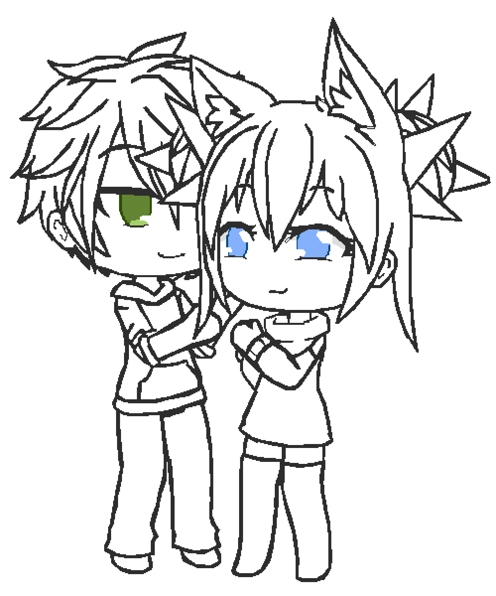 The best 17 gacha life drawing base couple