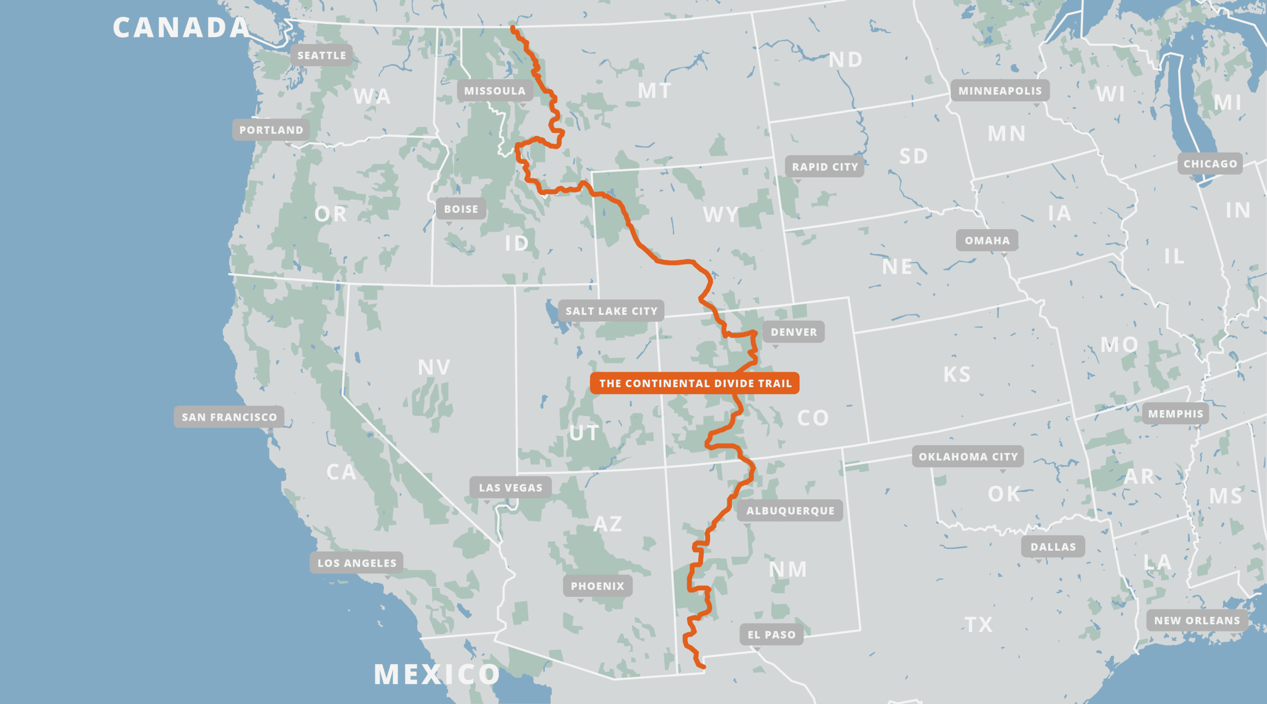 US Continental Divide Map Exploring Americas Backbone CDT Map 