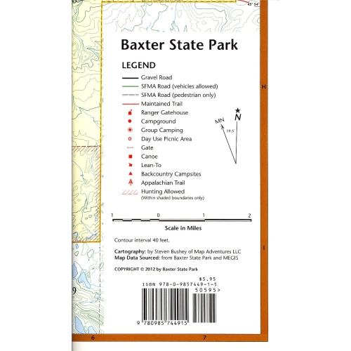 Maps Baxter State Park StockFull2 