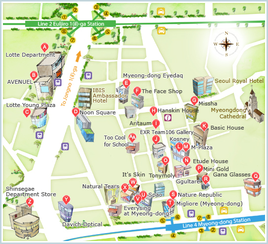 Shopping At Myeongdong Shopping Street What To Buy 997021 MapImg 1 