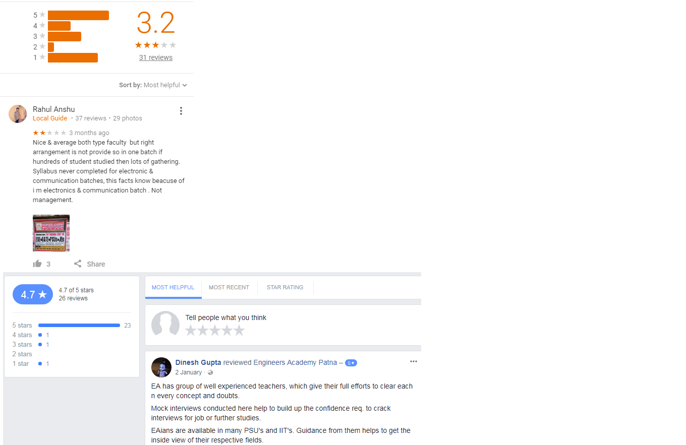 Engineers Academy Patna Reviews