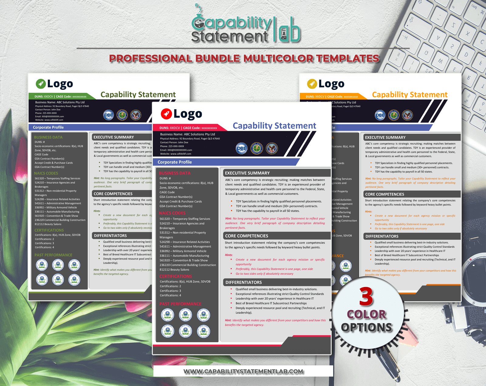 Healthcare Capability Statement Editable Capability Statement Lab - Premium Geometric Pattern Gallery - 4K