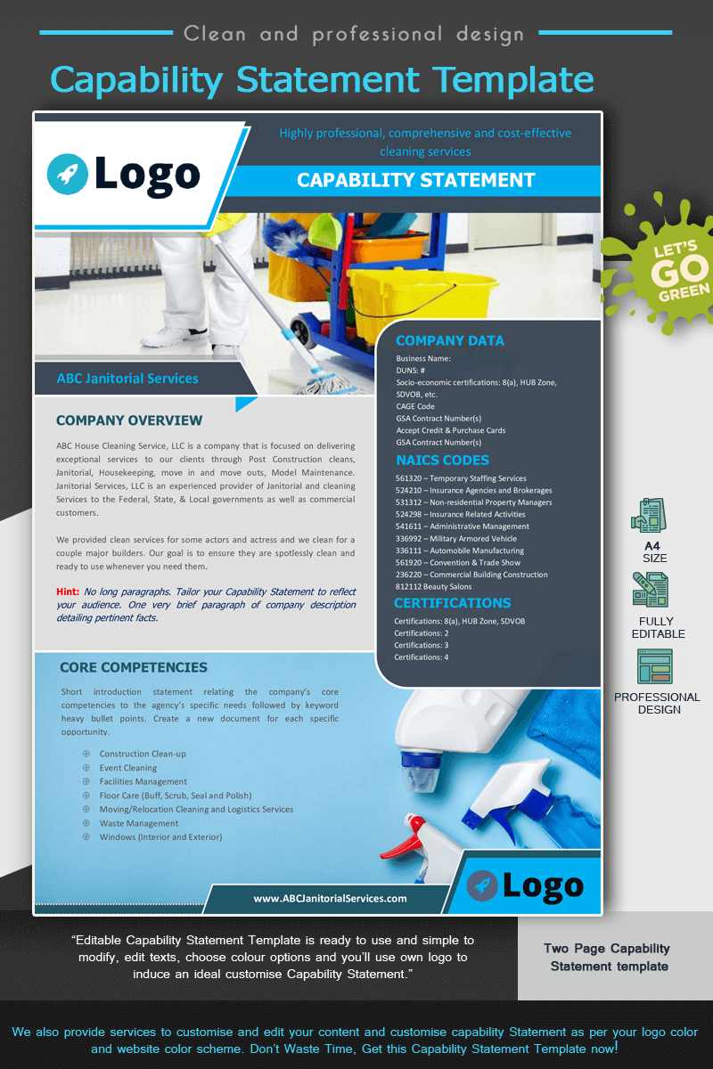 Janitorial Capability Statement Word Google Docs Docformats Net - Nature Background Collection - HD Quality