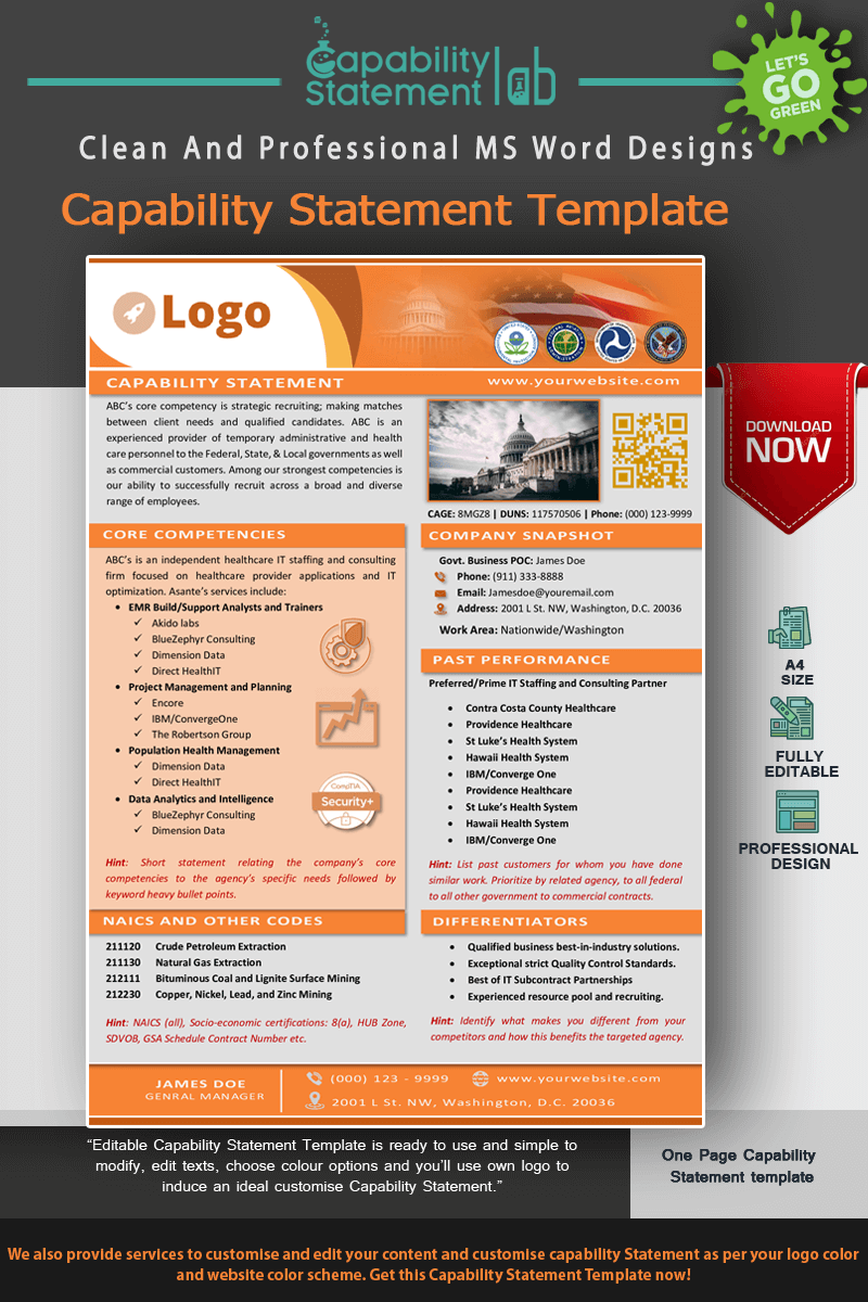 Modern Capability Statement Template Csni1 - Gorgeous Full HD Ocean Backgrounds | Free Download