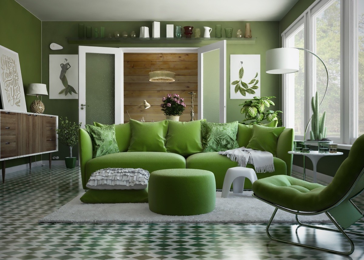 Modern Green Sofa Living Room Novocom Top
