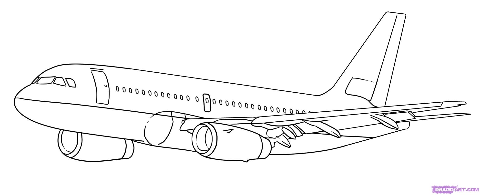 photo Realistic Easy Airplane Drawing clipart library
