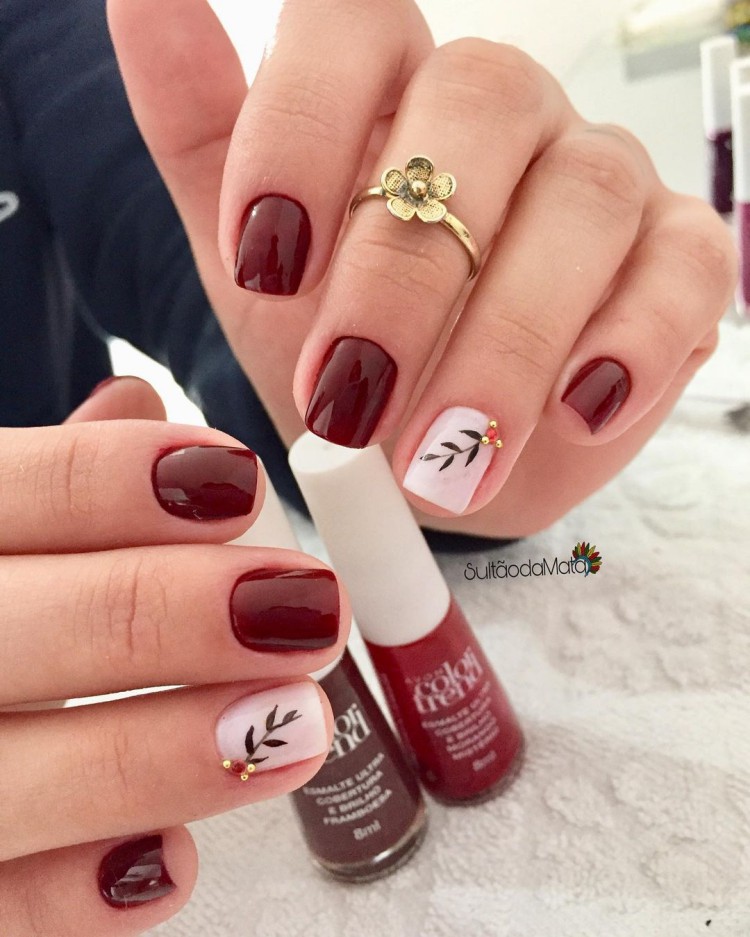 photo Unhas Decoradas Simples 2021 22 unhas decoradas com desenho simples e easy para fazer formula rosa