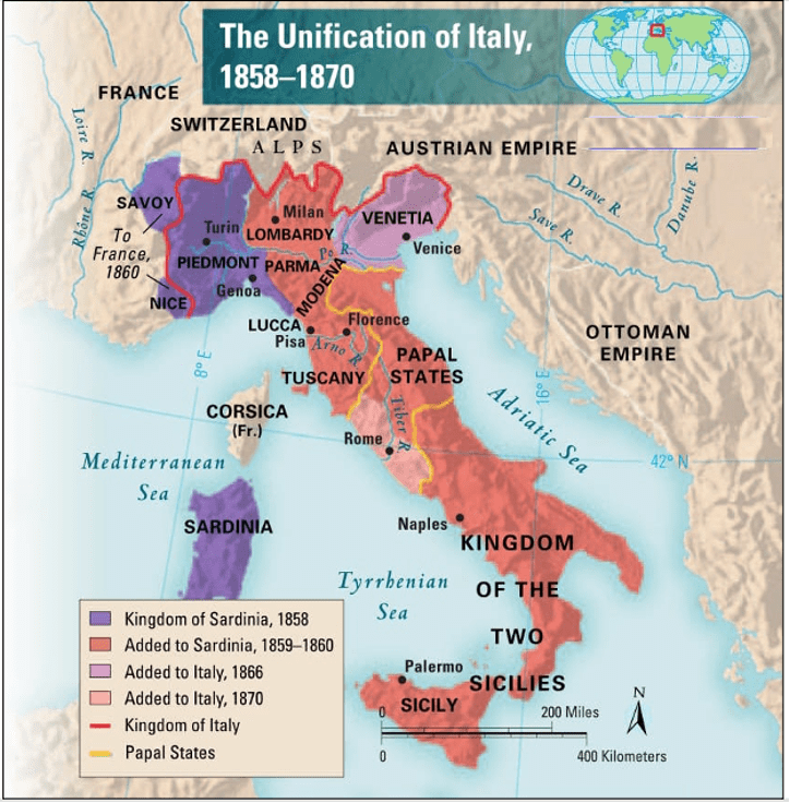Italian Unification Map Picture 1 2 