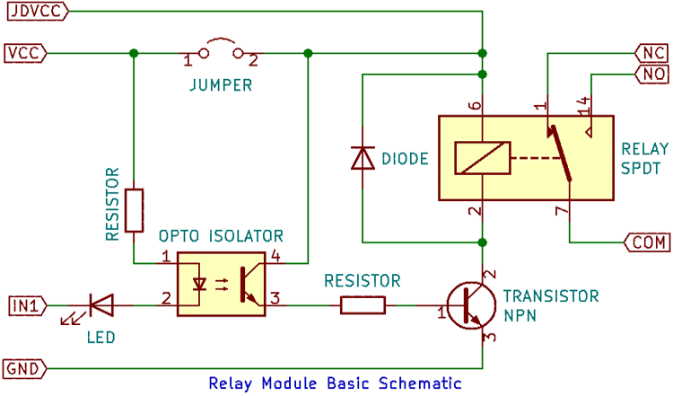Relay 6 pin pinout diagram