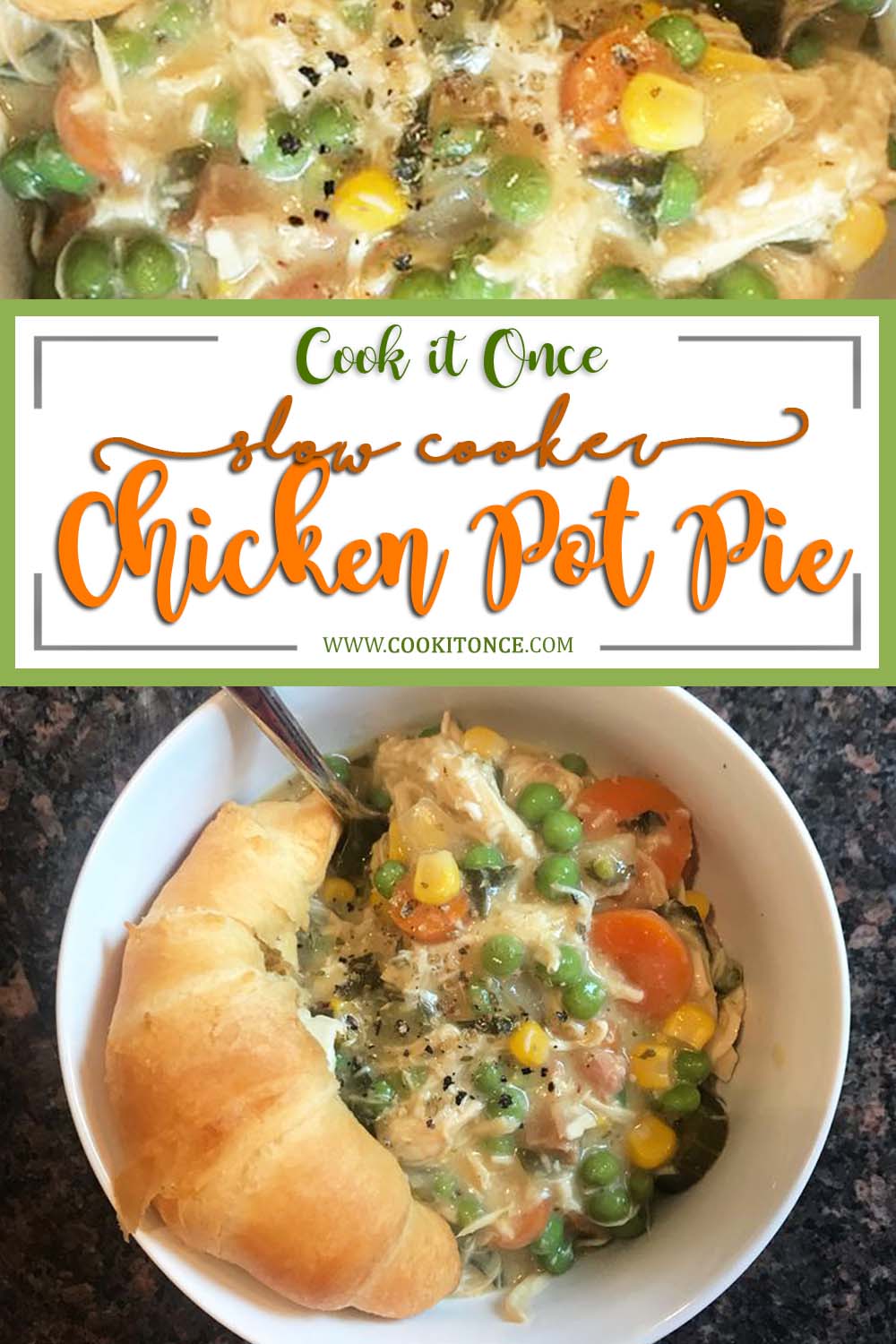 Slow cooker chicken pot pie