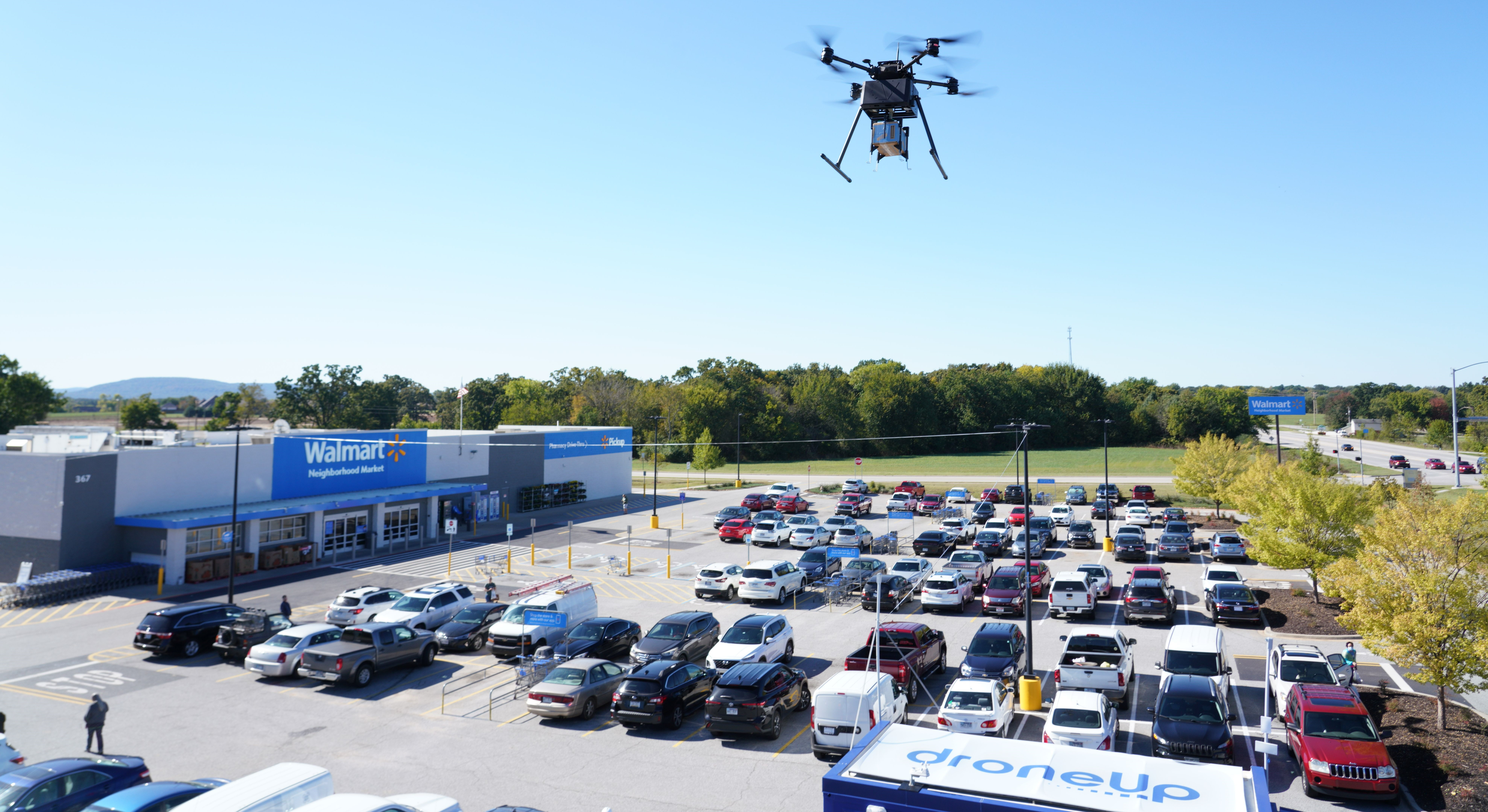 Walmart and droneup set up drone delivery hubs