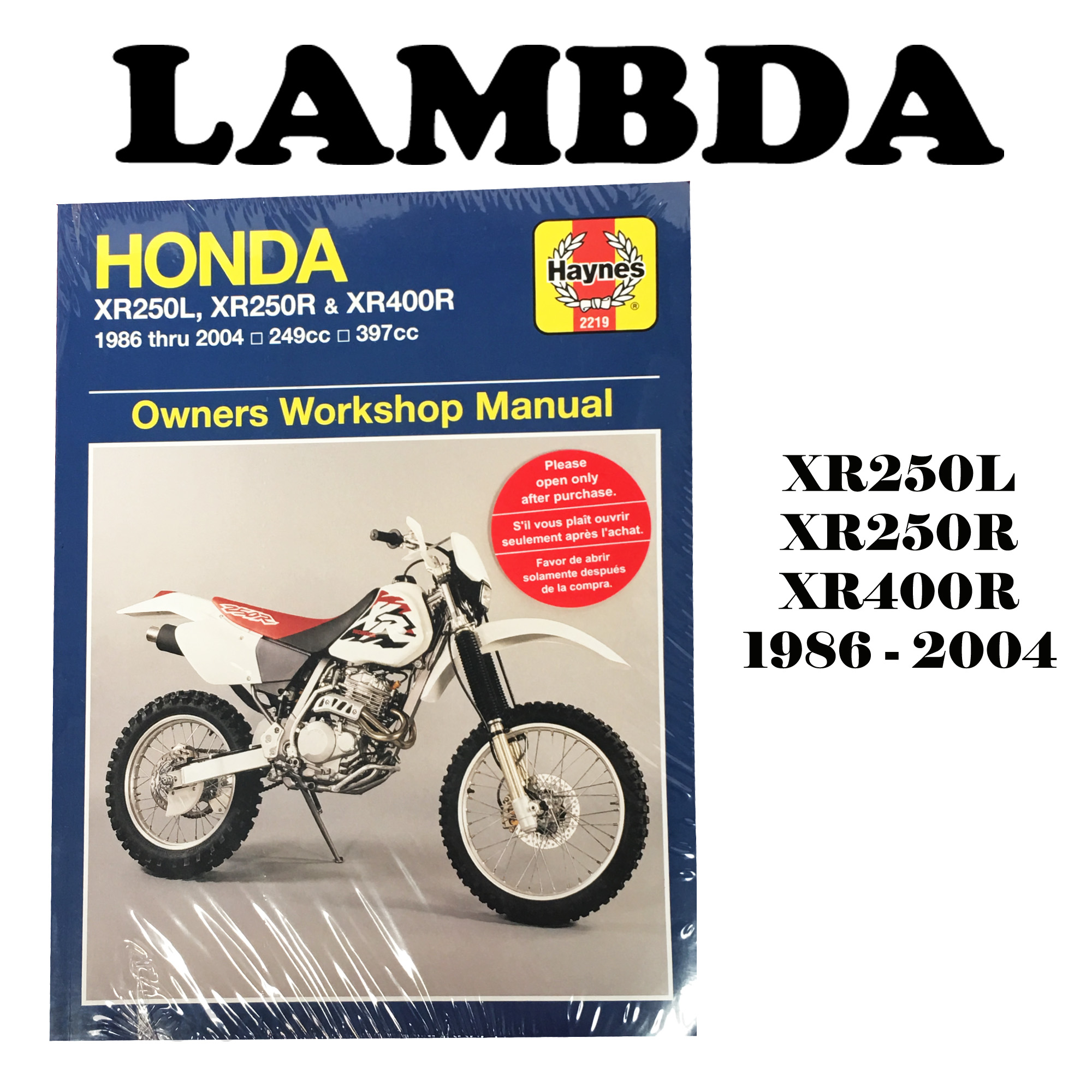 Manual Book By Haynes For Honda Xr250l Xr250r Xr400r