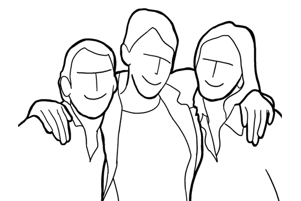 picture 3 Friends Drawing Poses 21 sample poses to get you started photographing groups of people