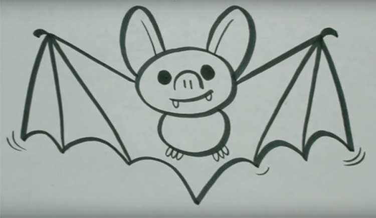 pix Cute Easy Bat Drawings how to draw a bat cartoon in bright pictures realistic and cute