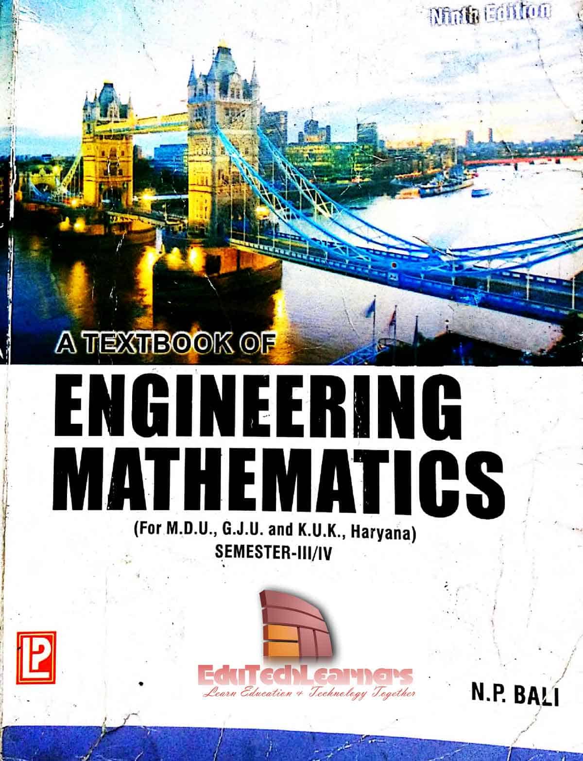 A Textbook Of Engineering Mathematics Semester Iii Iv By