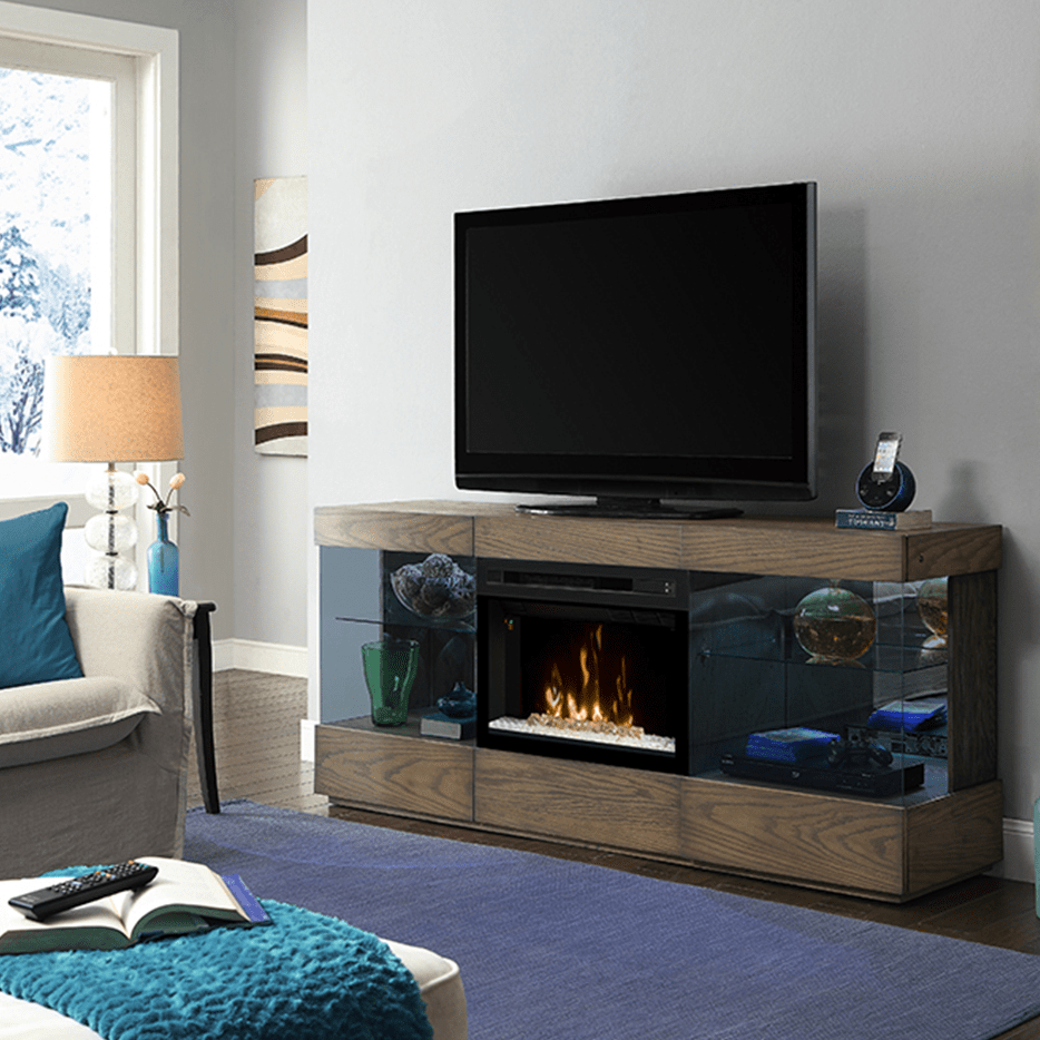 Dimplex David Gds50g5 1592sm 74 Electric Fireplace And T V Stand Hudson S Furniture Fireplaces