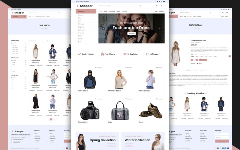 Ecommerce Html Template Free Download Html Codex - Modern Colorful Art - Ultra HD