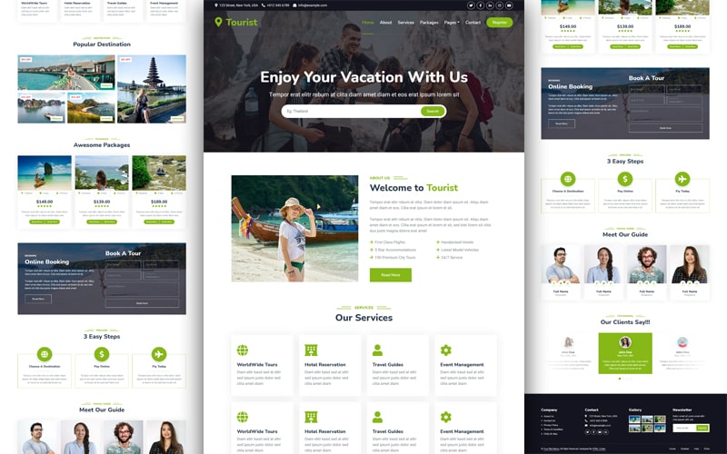 Github Adanvoessi Tourisme Template Bootstrap Js Css Html - Incredible Ocean Image - High Resolution