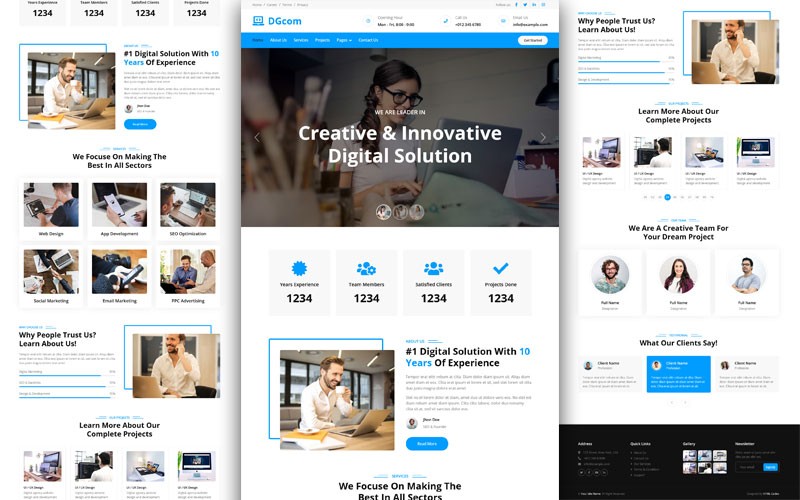 Security Guard Website Template - Premium Colorful Image Gallery - HD