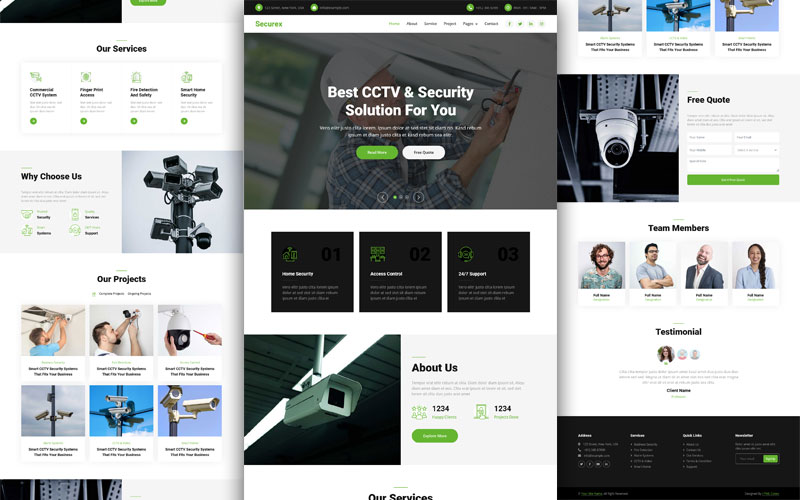 Best Security Guard Website Template - Download Ultra HD Sunset Illustration | Mobile