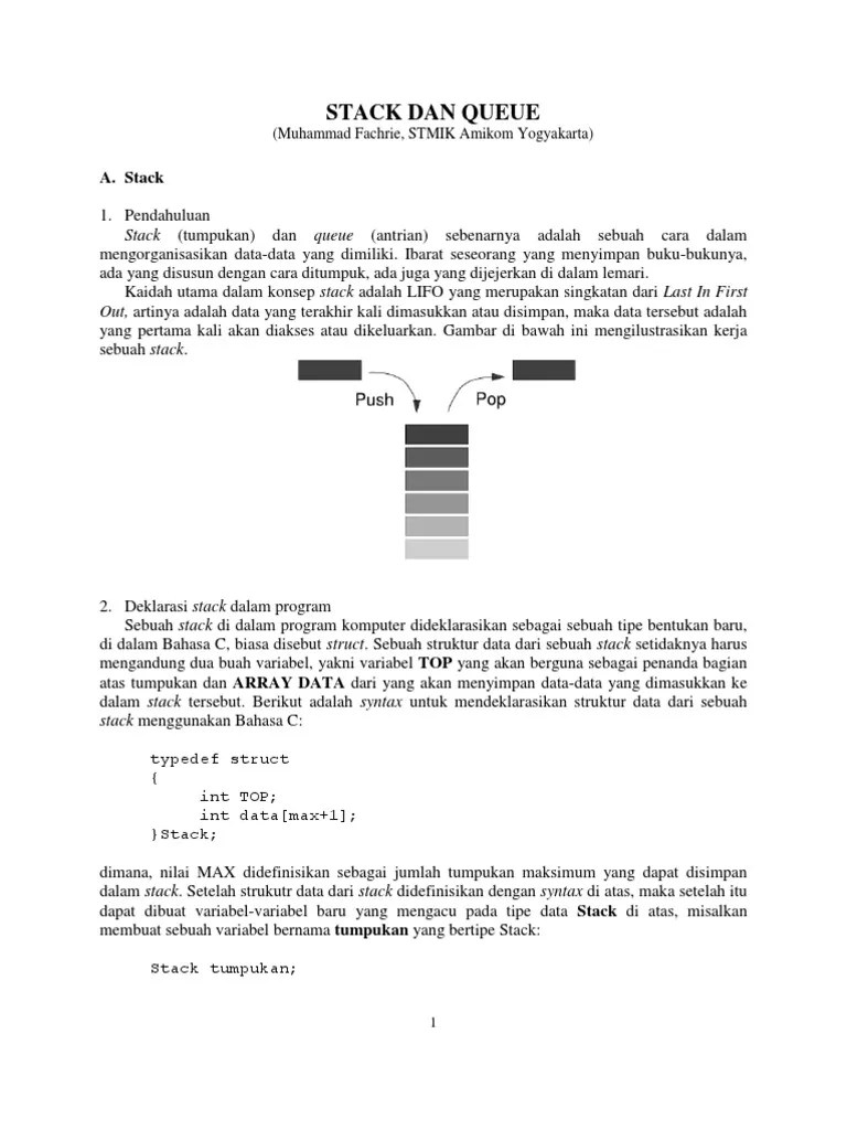 Contoh Soal Stack Dan Queue