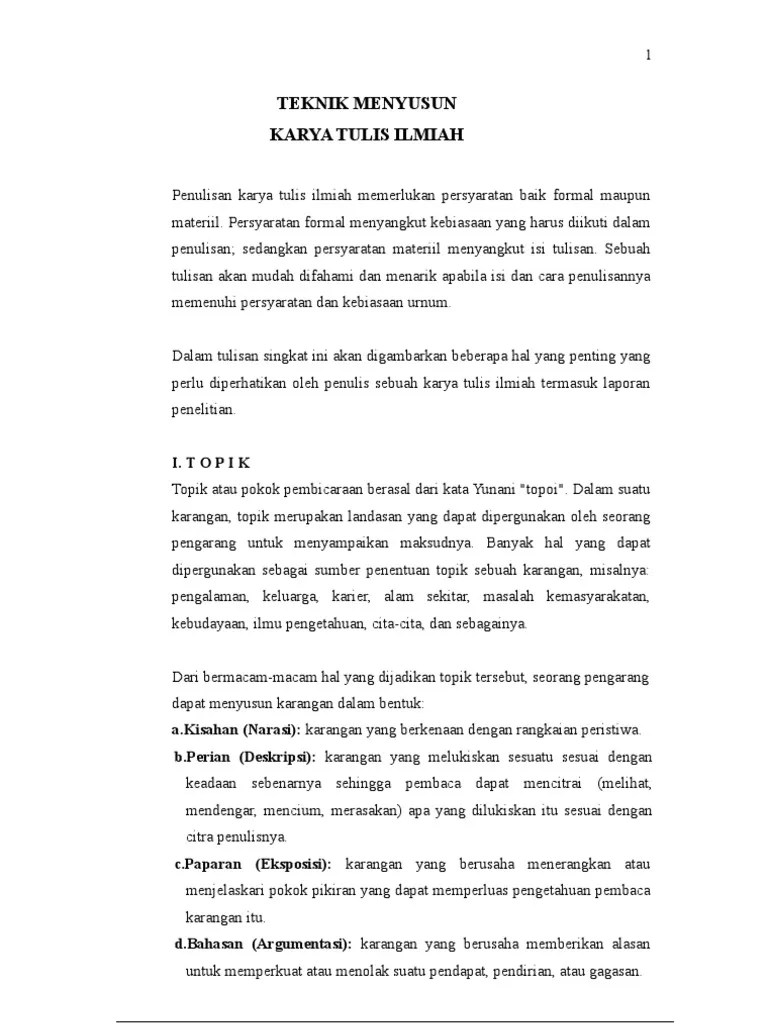 Contoh Karya Tulis Ilmiah Tentang Pendidikan