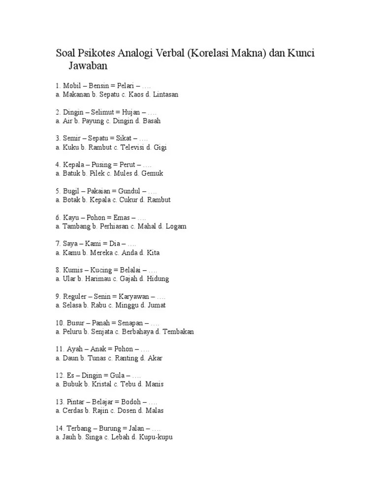 16 Contoh Soal Padanan Hubungan Kata Analogi Kumpulan Contoh Soal A 3 x b 3 y c 3 z d 1.
