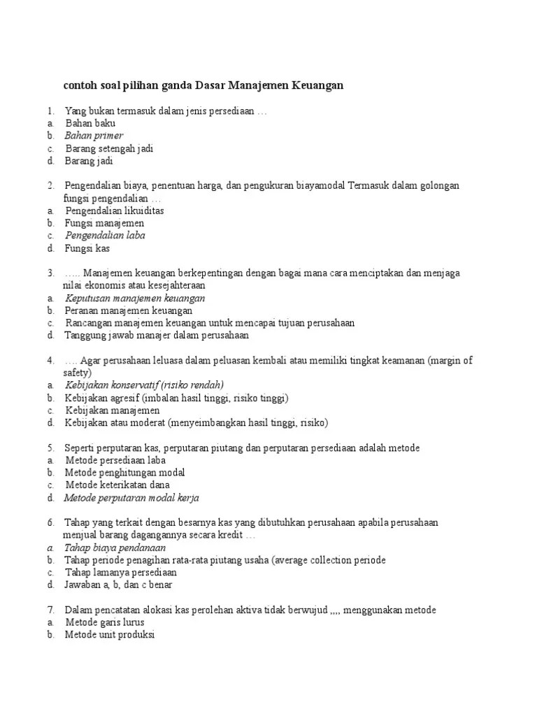 Soal Pilihan Ganda Tentang Manajemen Kelas Beserta Jawabannya