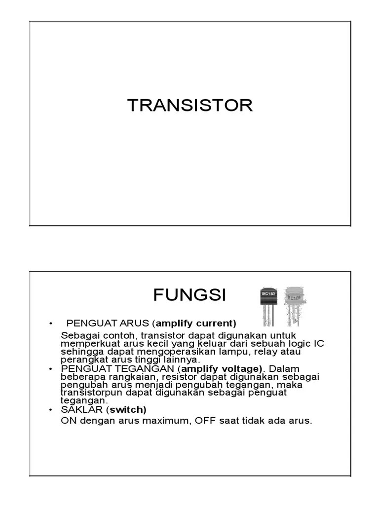 ☑ Fungsi Hfe Transistor
