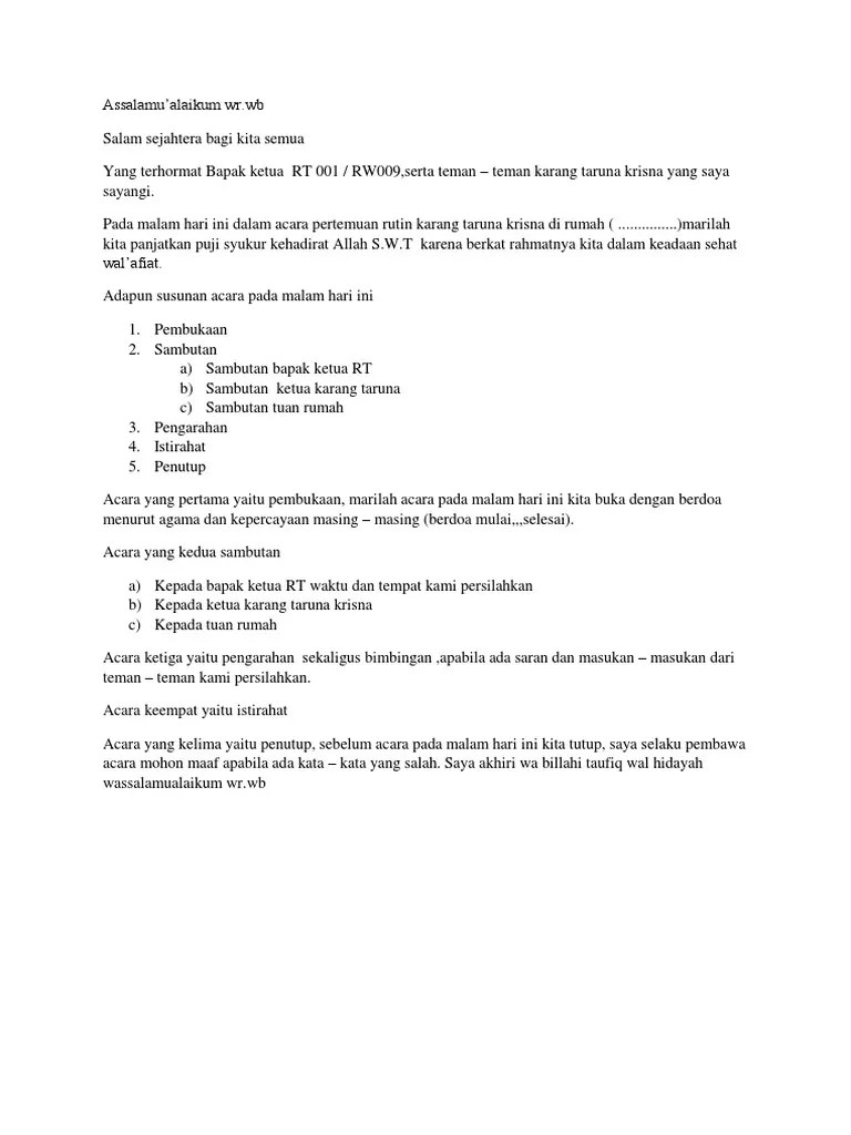 Contoh Pidato Arisan Keluarga // Kumpulan Contoh Terbaru