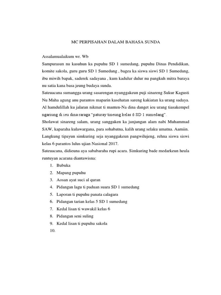 Mc Bahasa Sunda Singkat – Nasi