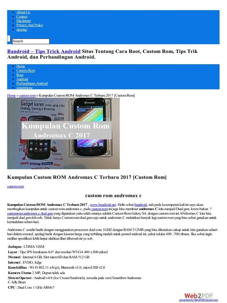 Download dan instal applikasi andromax root tool. Kumpulan Custom Rom Dan Tutorial Buat Andromax E2 Cute766